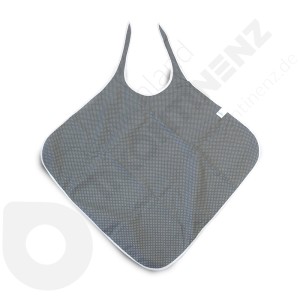 Waterproof, Washable Grey Diamond-Shaped Bib