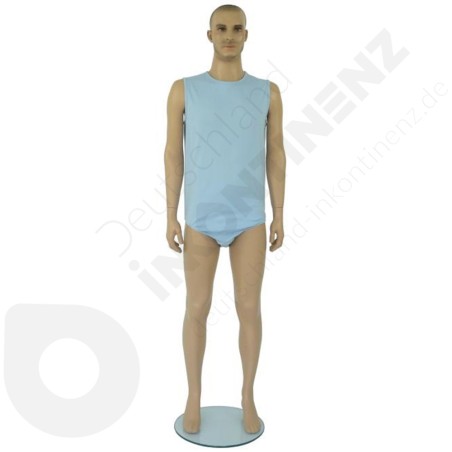 Body blau ärmellos mit Druckknopfverschluss - SMALL