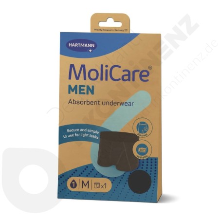 Molicare Men Waschbare Aufsaugende Unterwäsche 1 Tropfen - MEDIUM