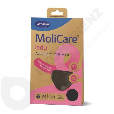 Molicare Lady Waschbare Aufsaugende Unterwäsche 1 Tropfen - MEDIUM